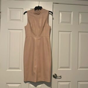 BCBG Maxazria Leather Beige/Cream Dress Size 04